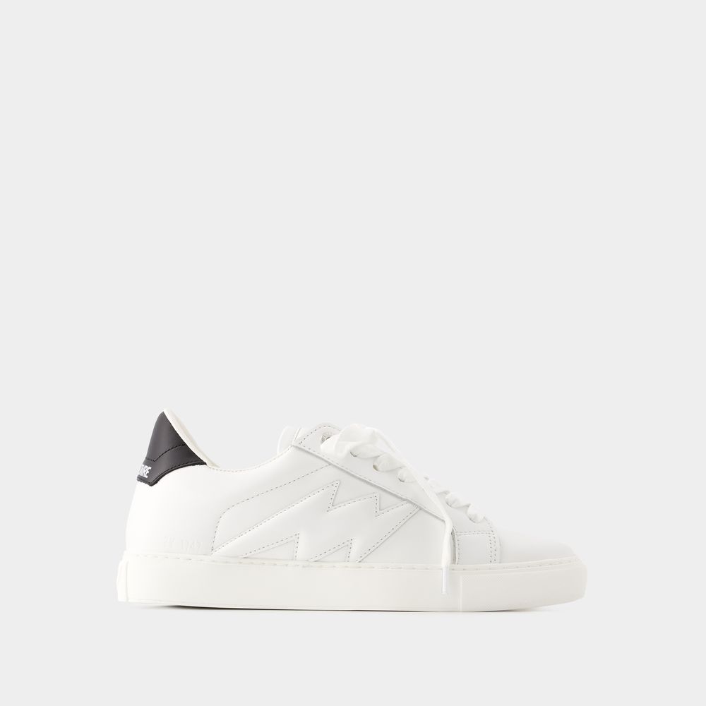 Zadig & Voltaire La Flash Low-top Sneakers In White
