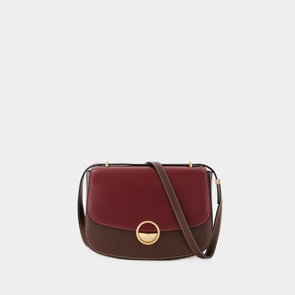 Shop Vanessa Bruno Flap Bag -  - Leather - Burgundy