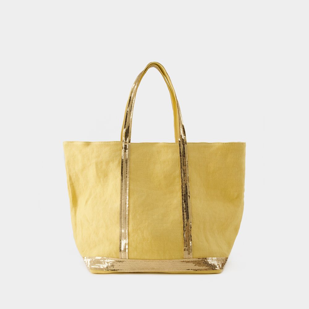 Vanessa Bruno Cabas L Shopper Bag -  - Linen - Fresh Butter In Yellow