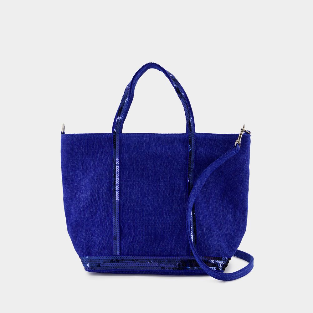 【関税込み】Cabas S Crossbody - Vanessa Bruno - Linen - Blue Linen L Cabas Tote Shoulder carry, no closure Denim
