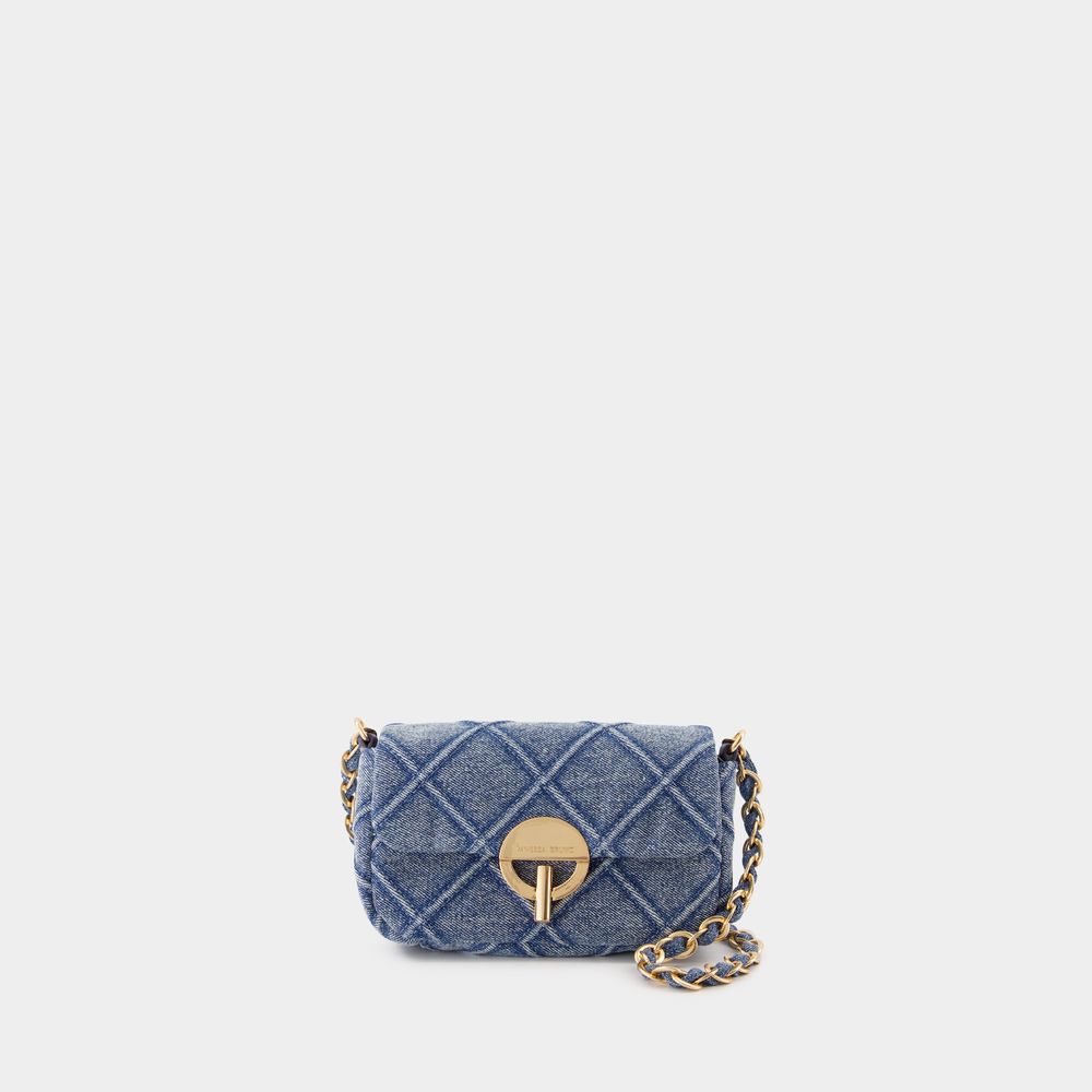 Shop Vanessa Bruno Nano Moon Crossbody -  - Cotton - Blue