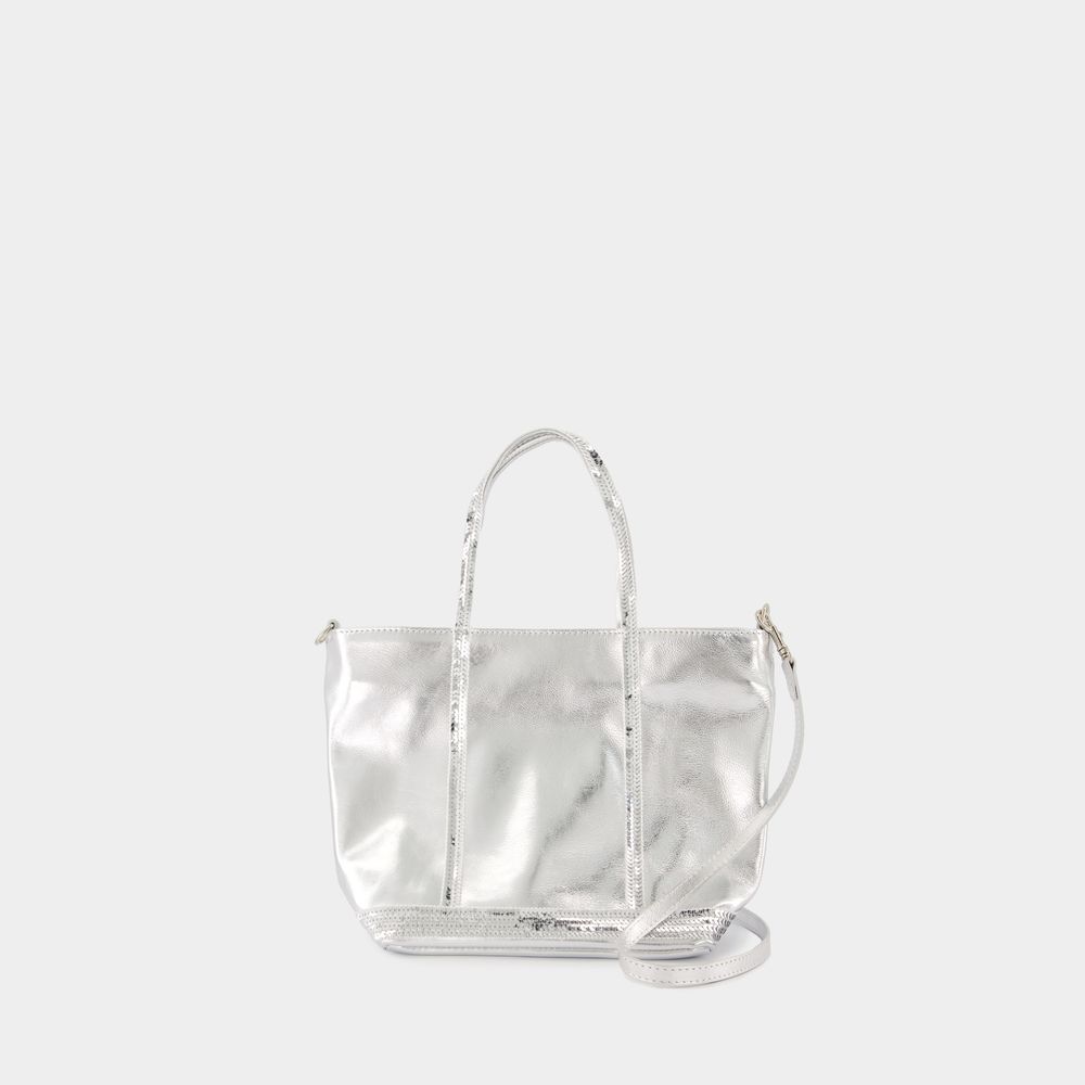 Shop Vanessa Bruno Cabas S Shopper Bag -  - Leather - Silver