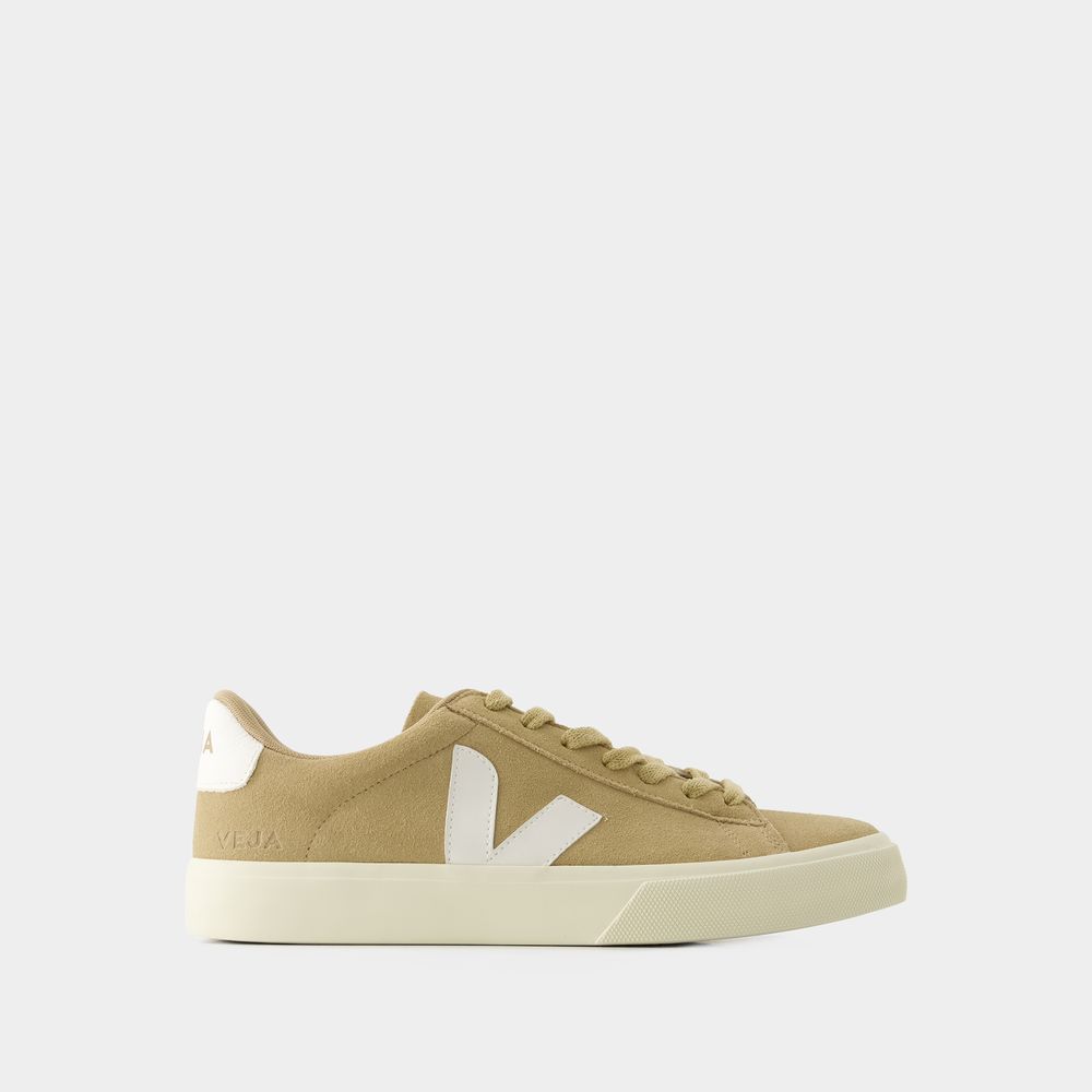 Shop Veja Campo Sneakers -  - Leather - Dune White In Brown