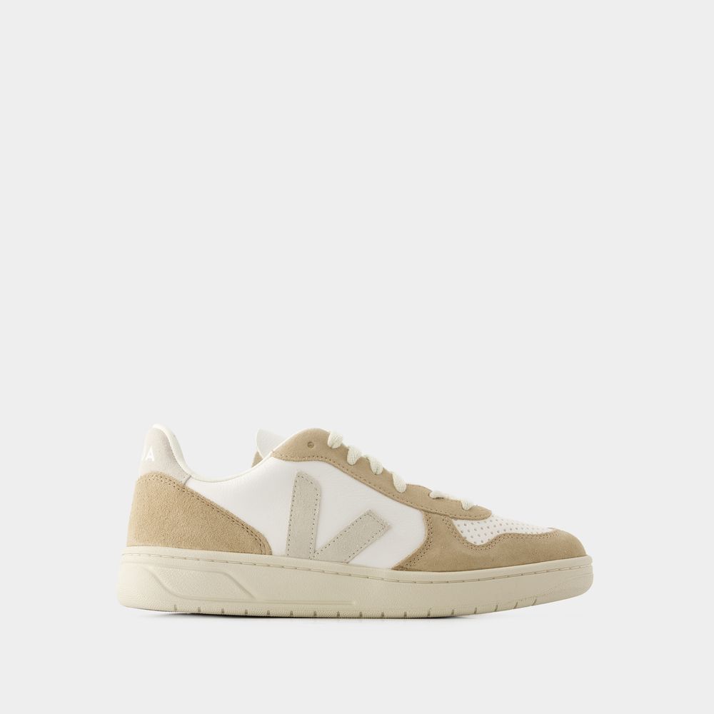 Veja V-10 Sneakers -  - Leather - White Sahara