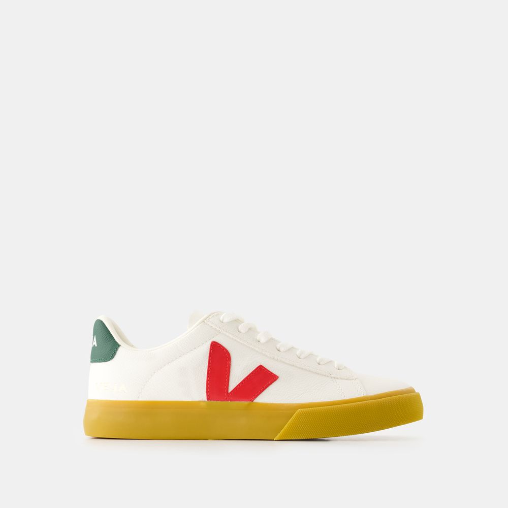 Veja Campo Pebbled-leather Sneakers In White