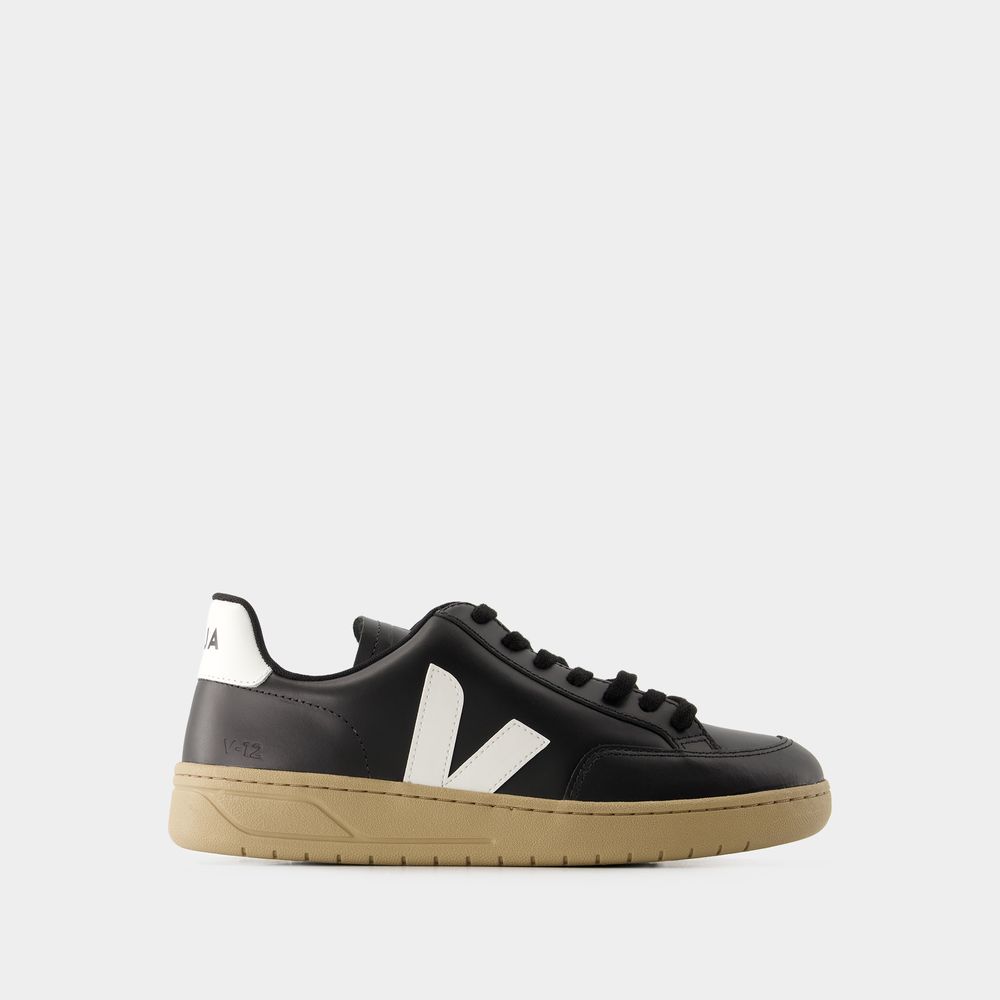 Veja V-12 Sneakers -  - Leather - Black/white