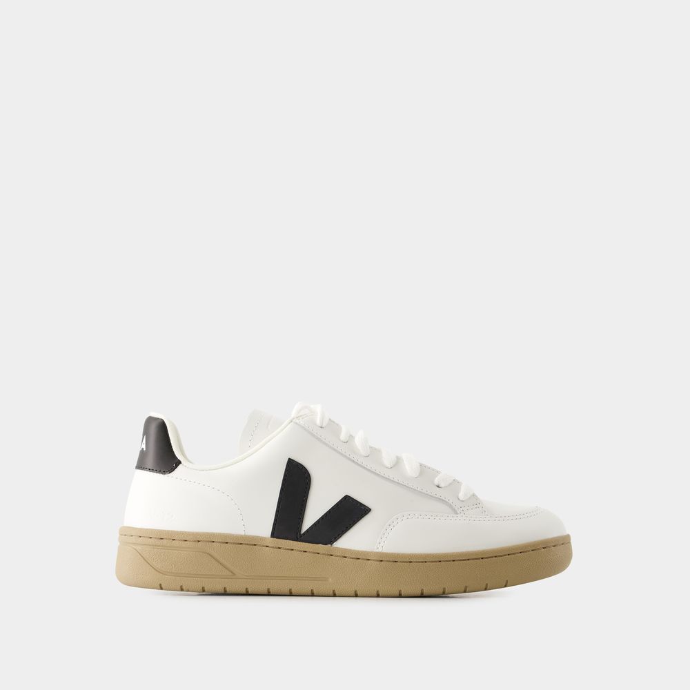 Veja V90 Chromefree Leather Sneakers In White