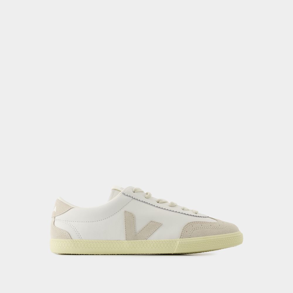 Veja Volley Sneakers In White Suede And Leather In White