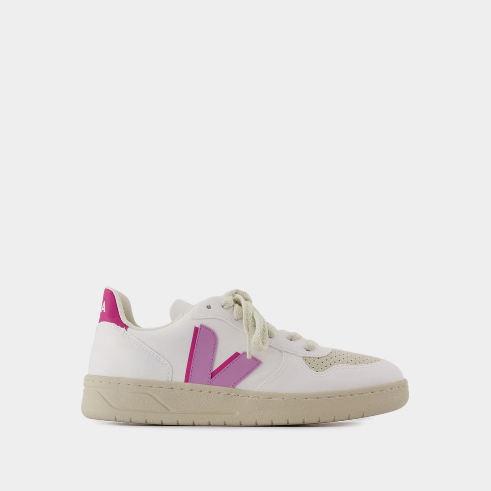 Shop Veja Sneakers V-10 W -  - Coton - Blanc In White