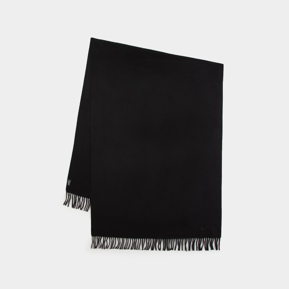 Shop Apc Alix Scarf - A.p.c. - Wool - Black