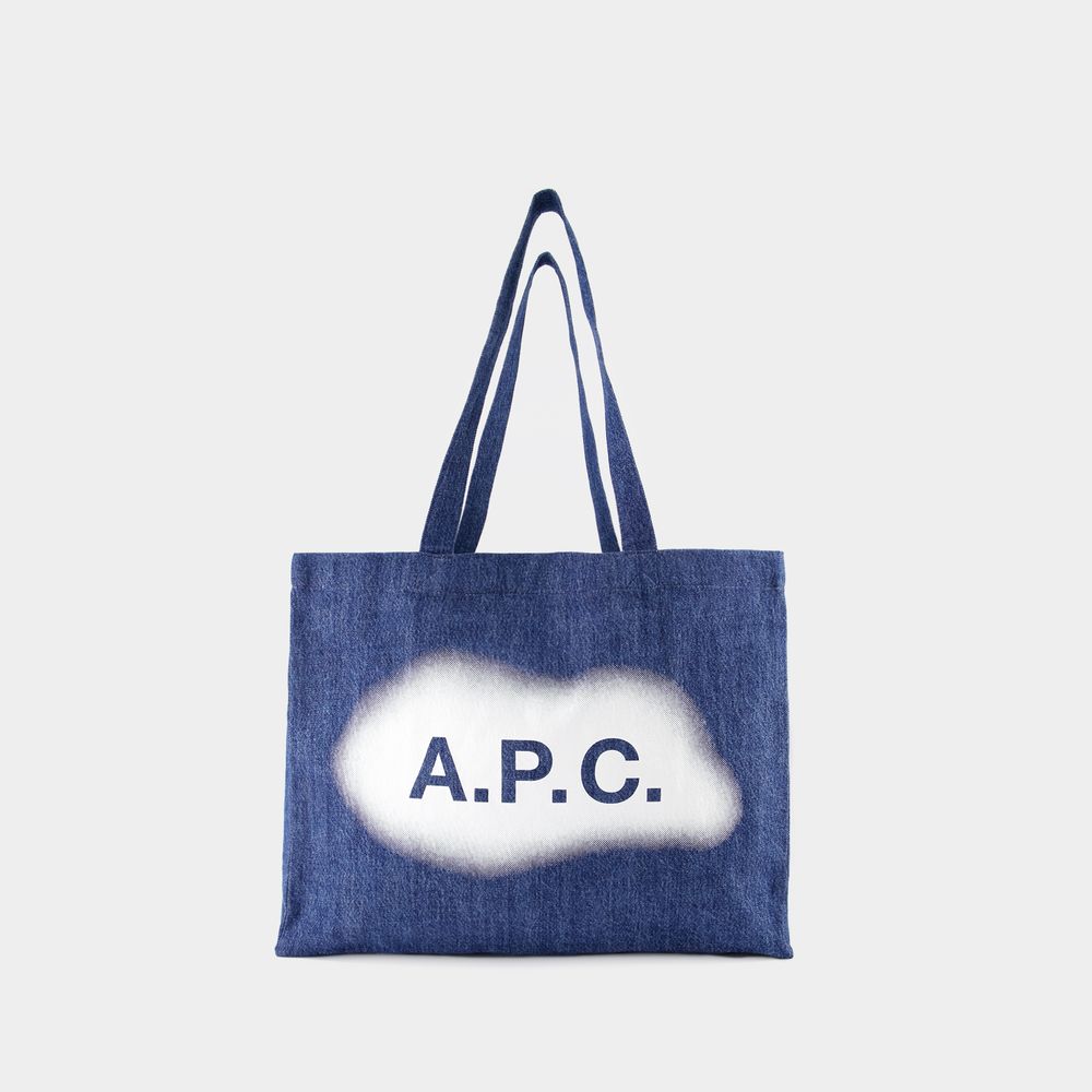 Shop Apc Tote Bag Diane - A.p.c - Baumwolle - Blau In Blue