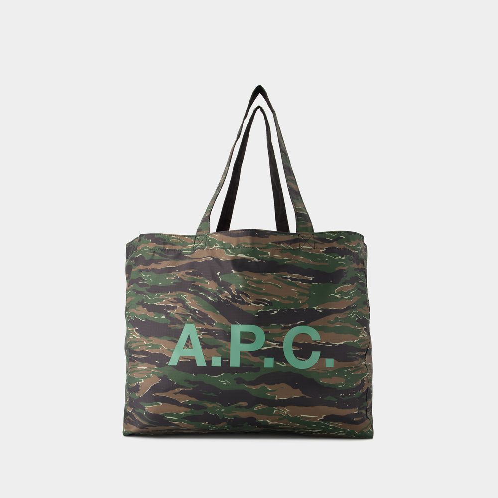 Apc Tote Bag Diane Reversible - A.p.c. - Synthetik - Khaki