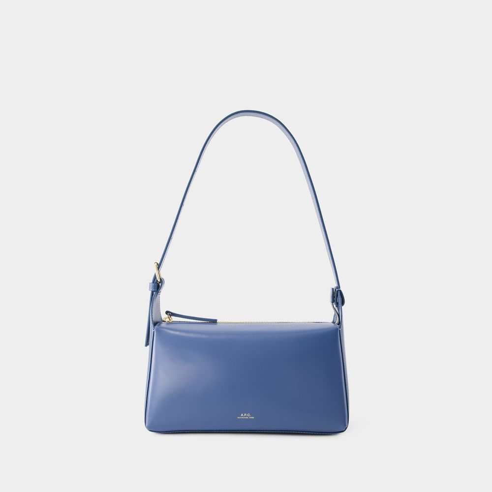 Shop Apc Virginie Baguette Bag - A.p.c. - Leather - Ocean Blue