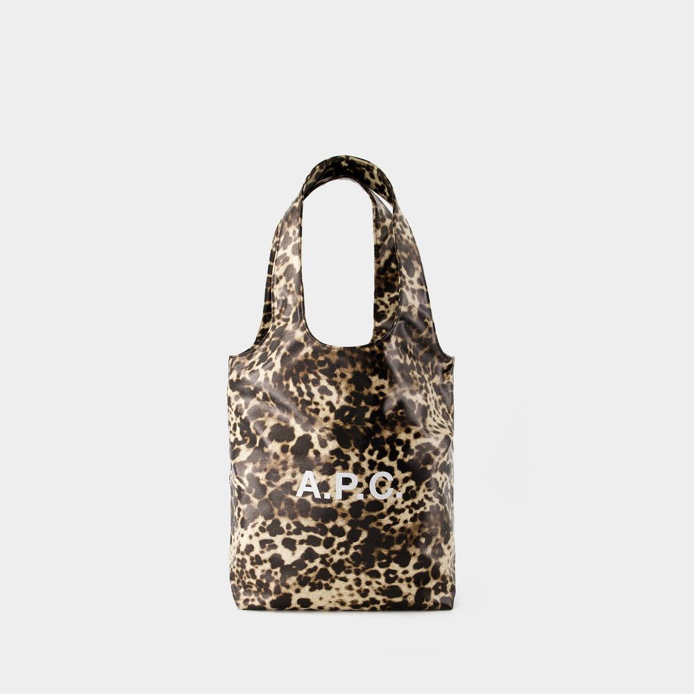 Shop Apc Ninon Small Tote Bag - A.p.c. - Synthetic - Leopard Print In Printed