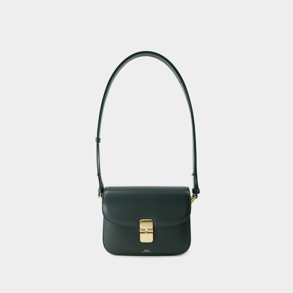Shop Apc Grace Small Shoulder Bag - A.p.c. - Leather - Green