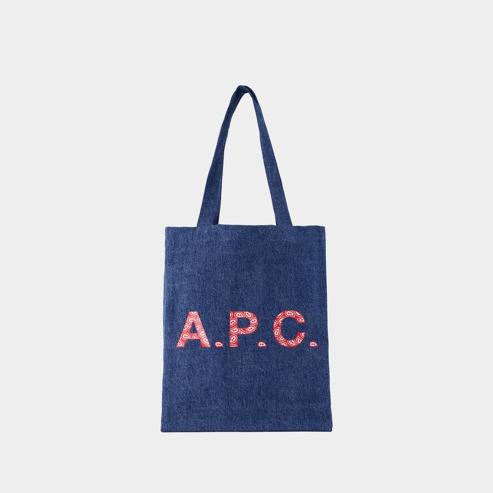 APC LOU SHOPPER BAG - A.P.C. - COTTON - BLUE DENIM