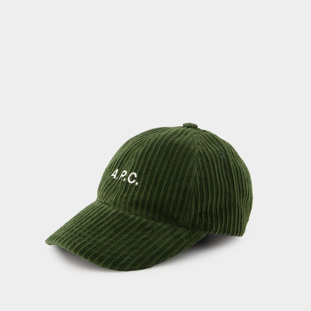 Apc Charlie Cap - A.p.c. - Cotton - Green In Green