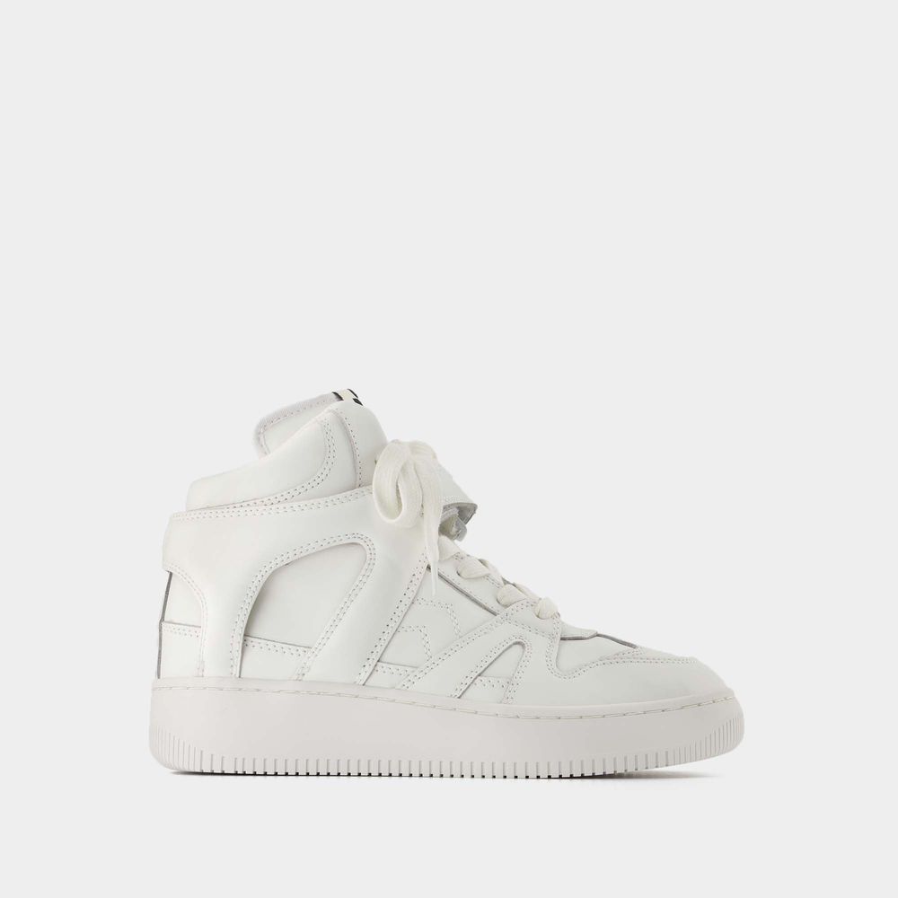 ISABEL MARANT BROOKLEE-GZ SNEAKERS - ISABEL MARANT - WHITE - LEATHER
