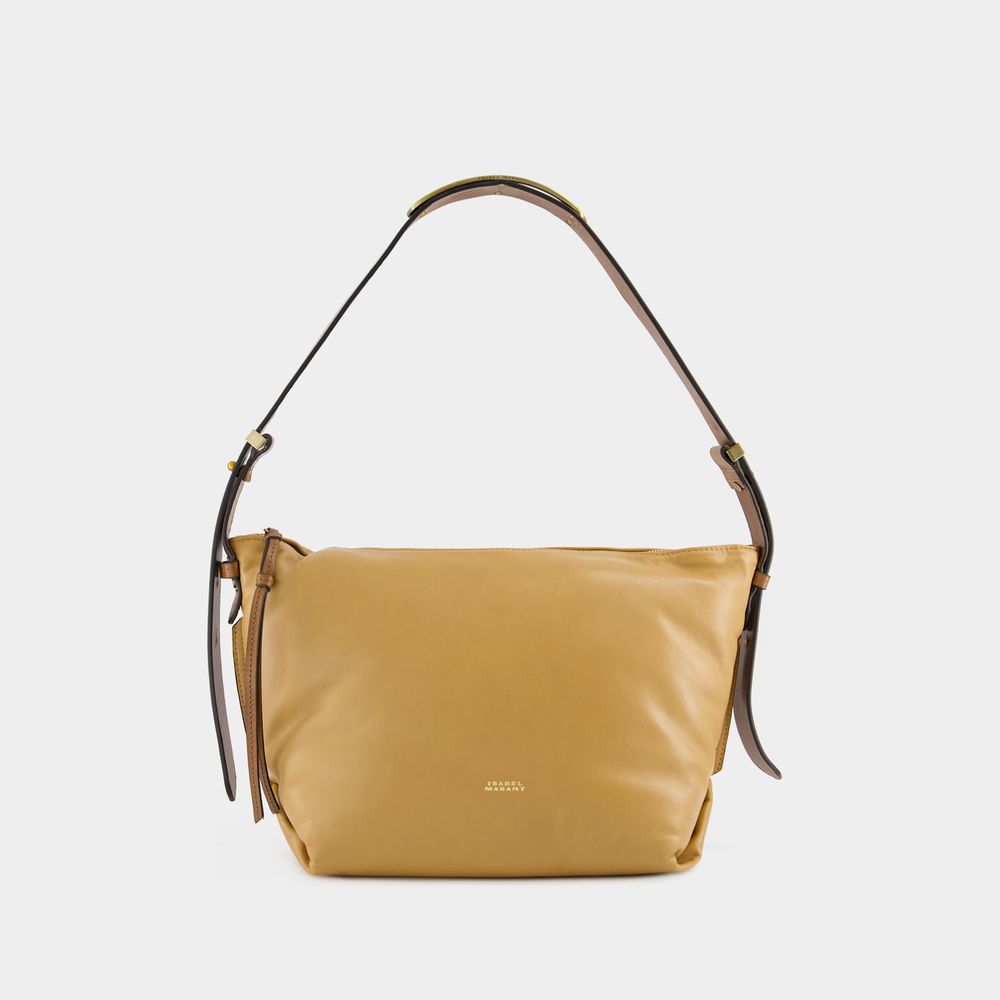 Shop Isabel Marant Leyden Shoulder Bag -  - Leather - Gold Beige