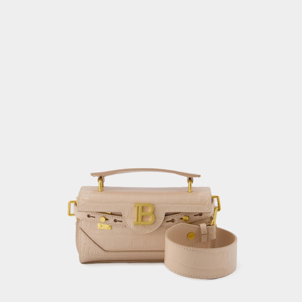 Shop Balmain B-buzz 19 Crossbody -  - Leather - Beige