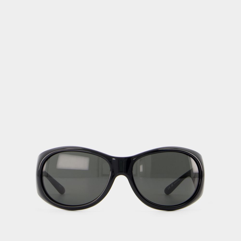 Courrèges Eyewear Hybrid 01 Round Frame Sunglasses In Black