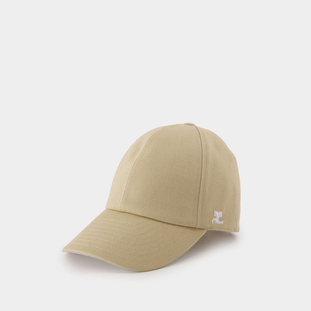 Shop Courrèges Signature Cap - Courreges - Cotton - Beige