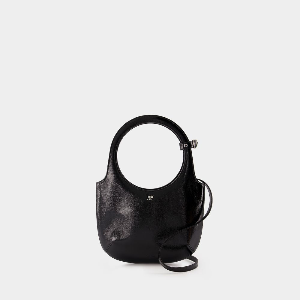 Shop Courrèges Holy Purse - Courreges - Leather - Black