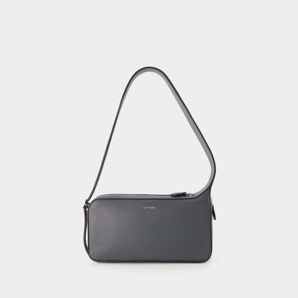 COURRÈGES ONE RACER HOBO BAG - COURREGES - LEATHER - STEEL GREY
