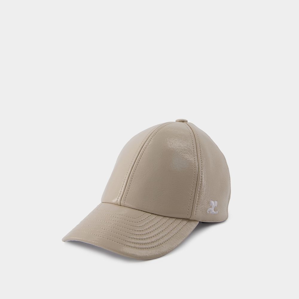 Courrèges Reedition Cap - Courreges - Vinyl - Grey In Neutral