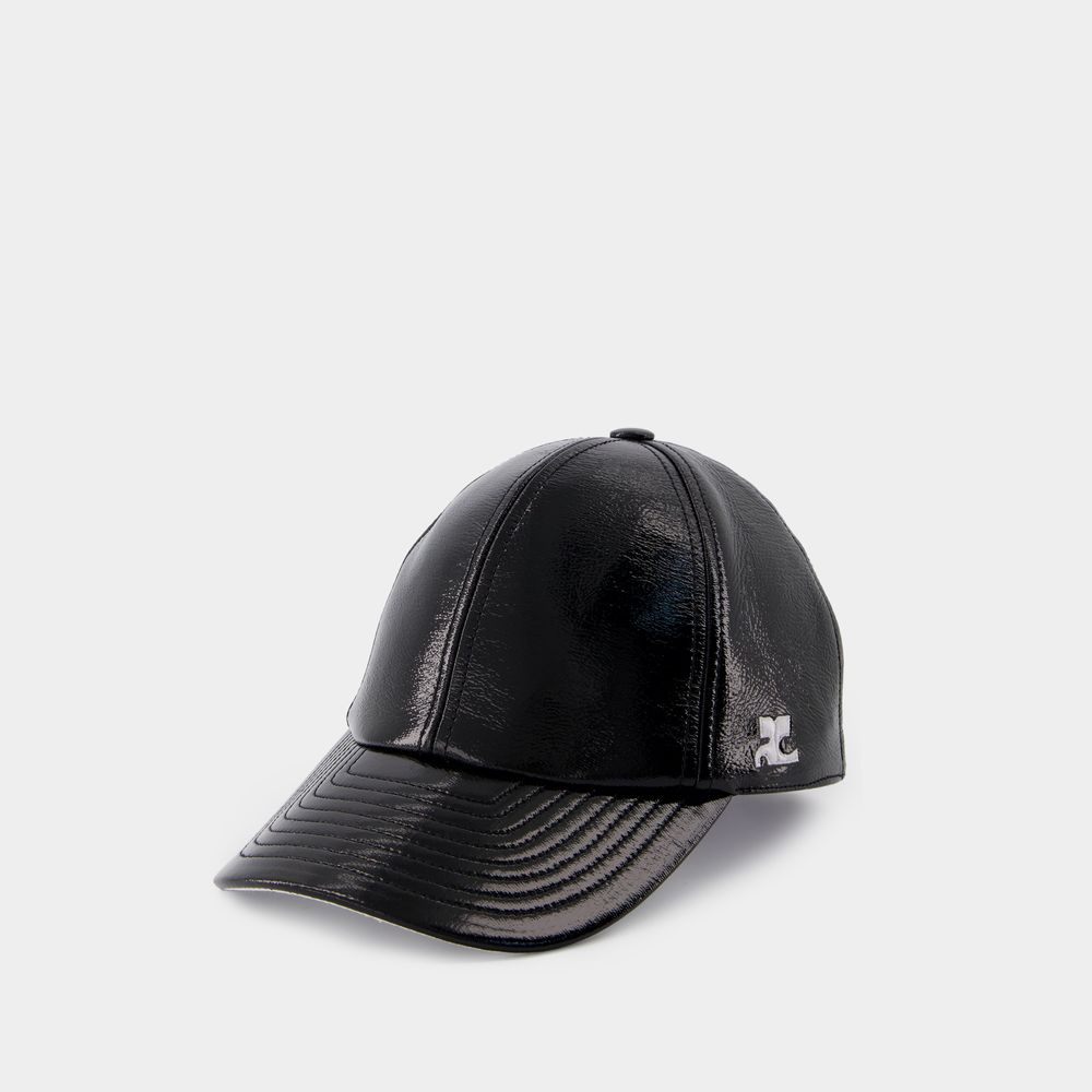 Shop Courrèges Reedition Cap - Courreges - Vinyl - Black