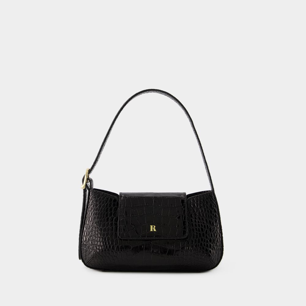 Rouje Baguette Shoulder Bag -  - Leather - Black Croco