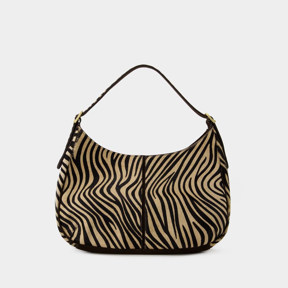 Rouje Big Hobo Bag -  - Leather - Beige Zebra