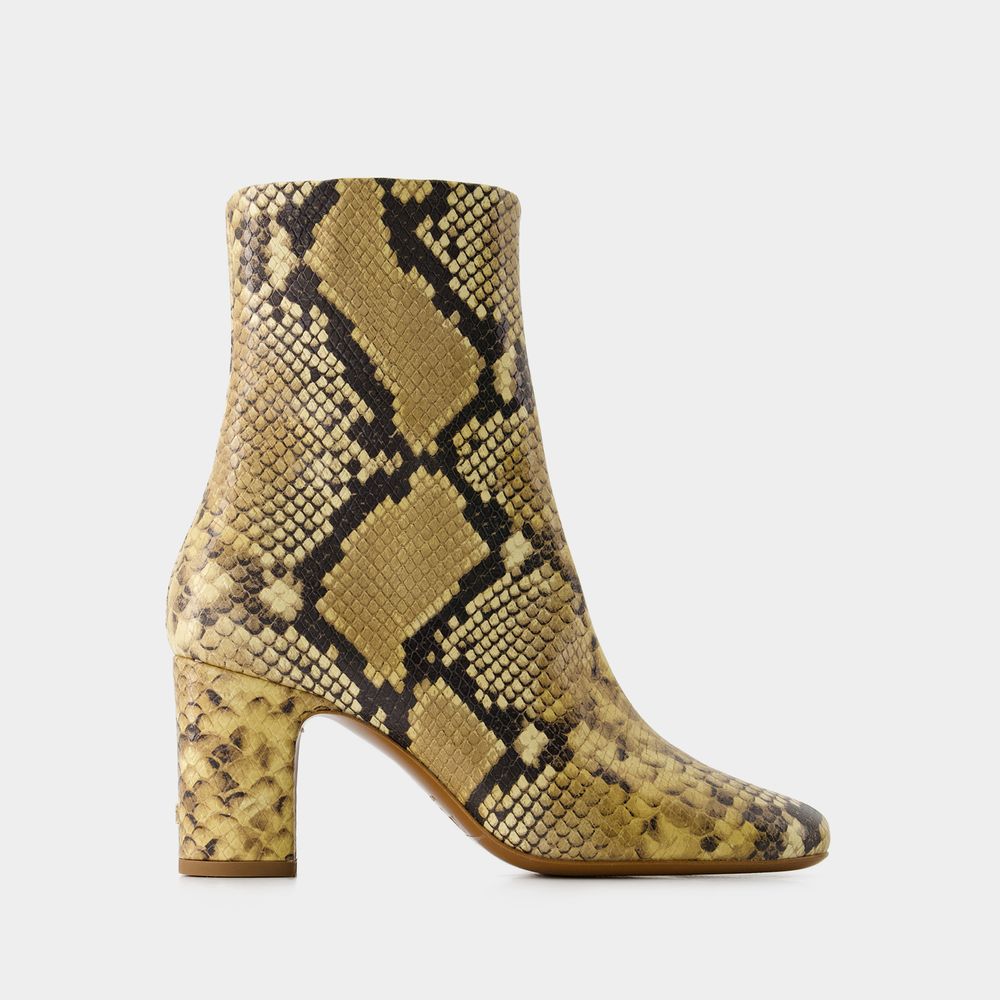 Shop Rouje Celeste Ankle Boots -  - Leather - Natural Python In Multicolor