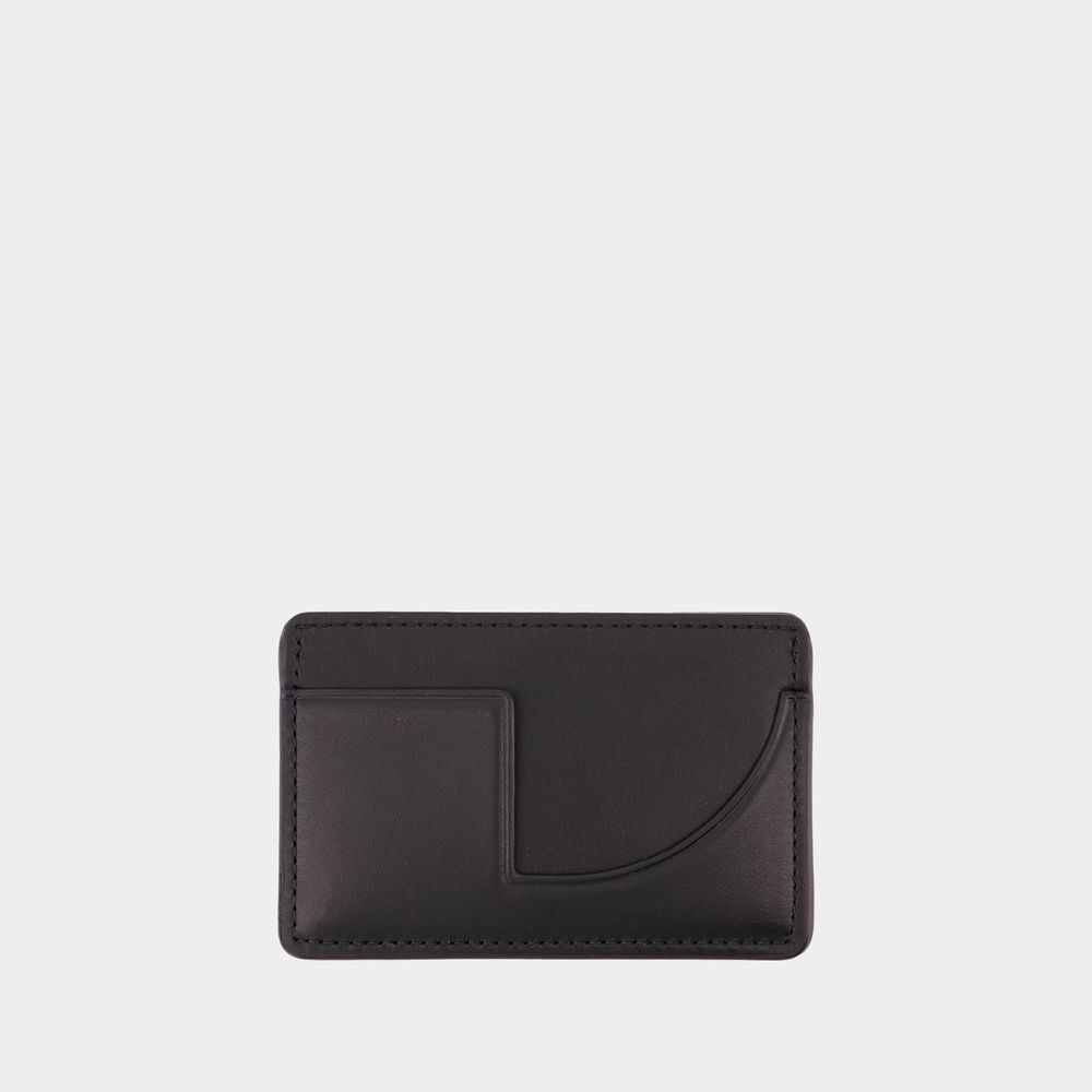 Shop Patou Porte-carte Jp -  - Cuir - Noir In Black