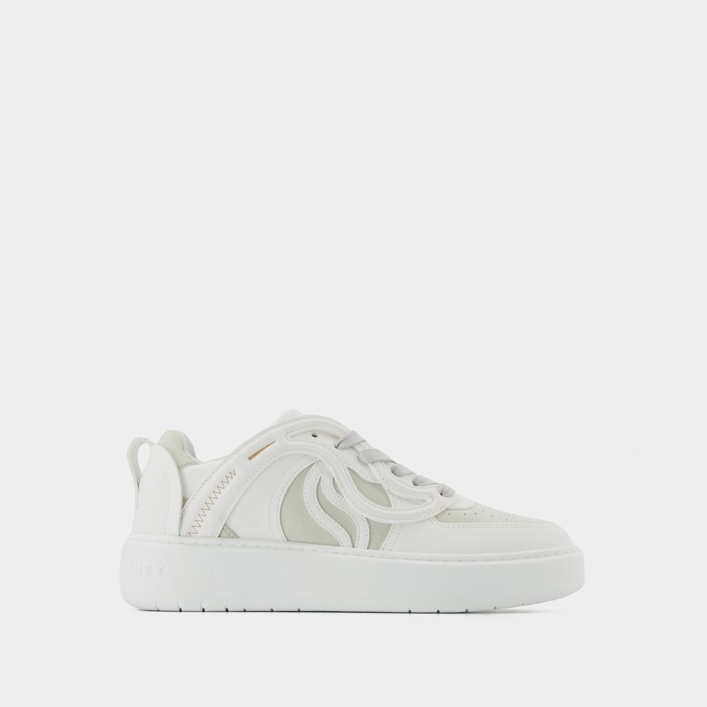 Shop Stella Mccartney S-wave Sneakers -  - Ice - Vegan Leather In White