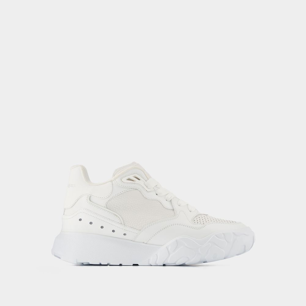 Alexander Mcqueen Court Sneakers -  - Leather - Grey In White