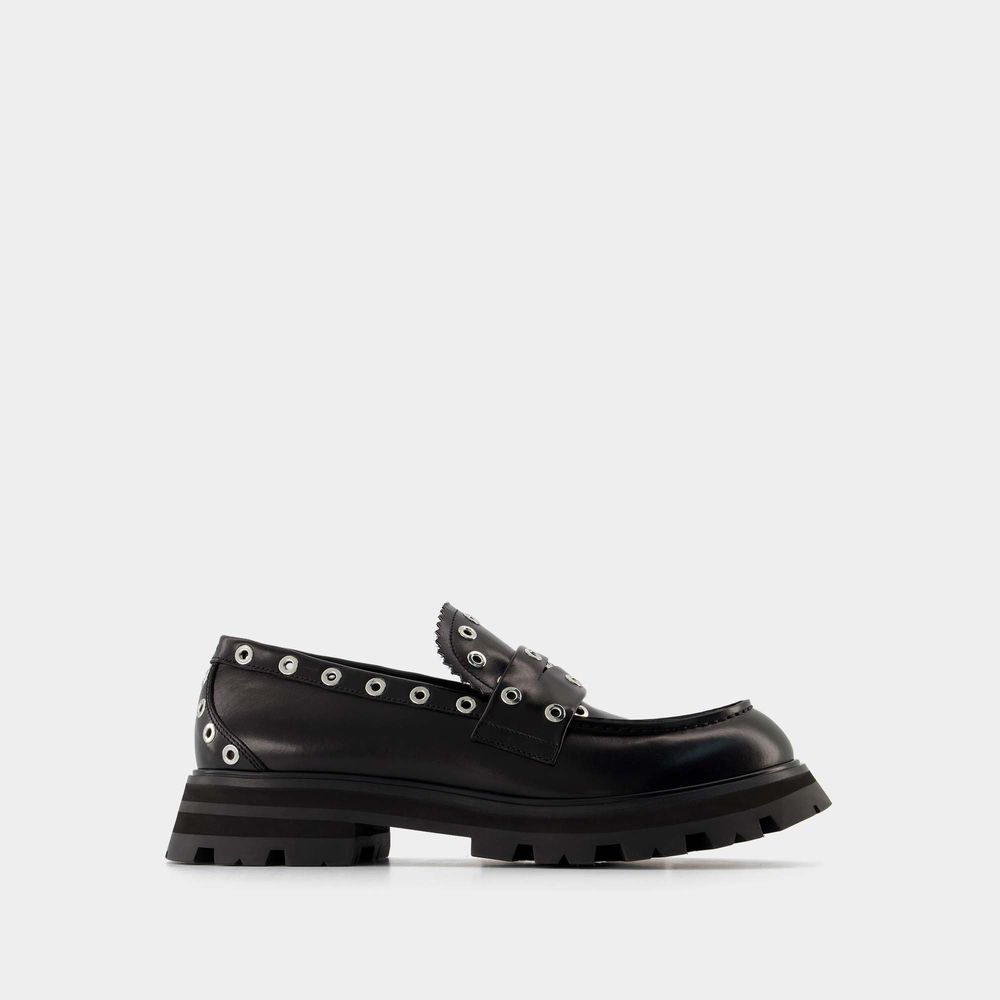 Shop Alexander Mcqueen Wander Loafers -  - Black - Leather