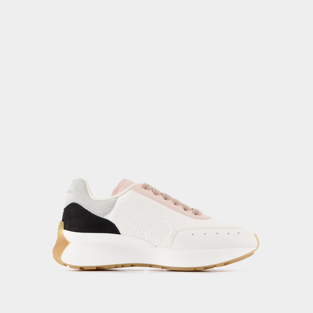 Shop Alexander Mcqueen Oversized Sneakers -  - Multi - Leather In White