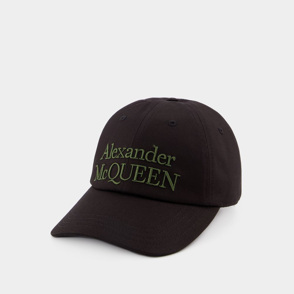 Shop Alexander Mcqueen Stacked Cap -  - Baumwolle - Schwarz In Black
