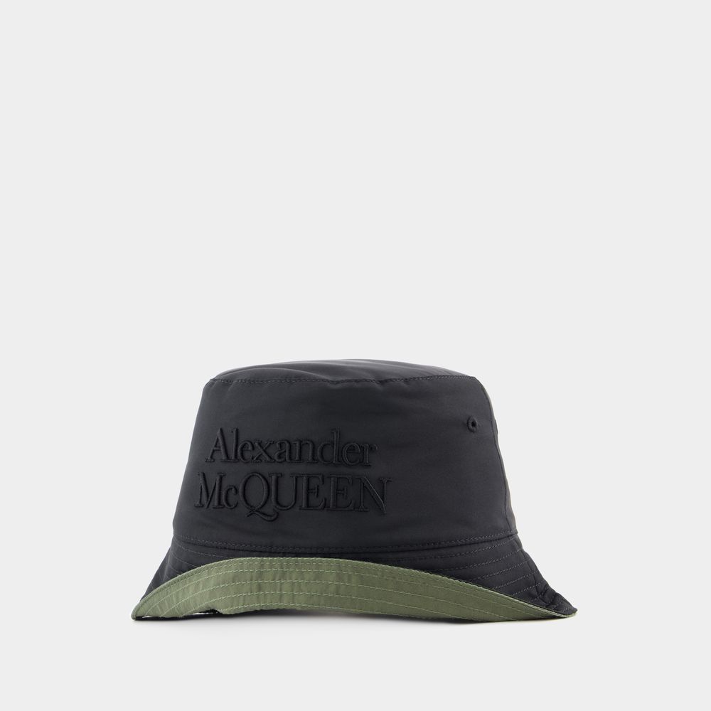 Alexander Mcqueen Low Rever Bucket Hat -  - Polyester - Khaki