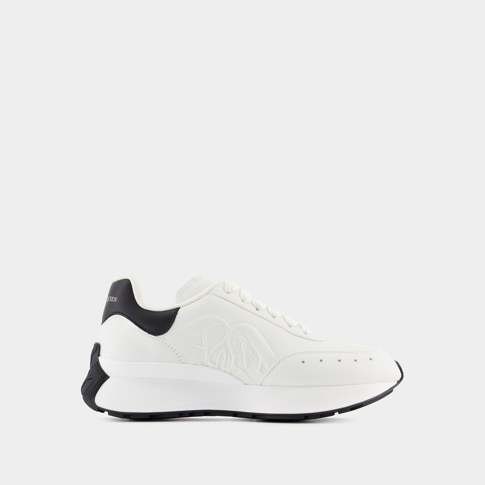 Alexander Mcqueen Sprint Runner Sneakers -  - Leather - White/black