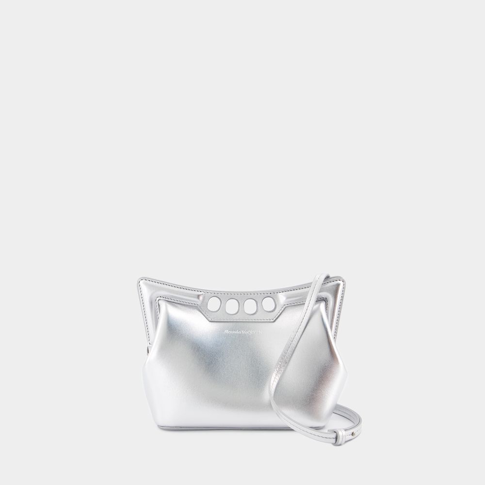 Alexander Mcqueen The Mini Peak Handtasche -  - Leder - Silber In Metallic