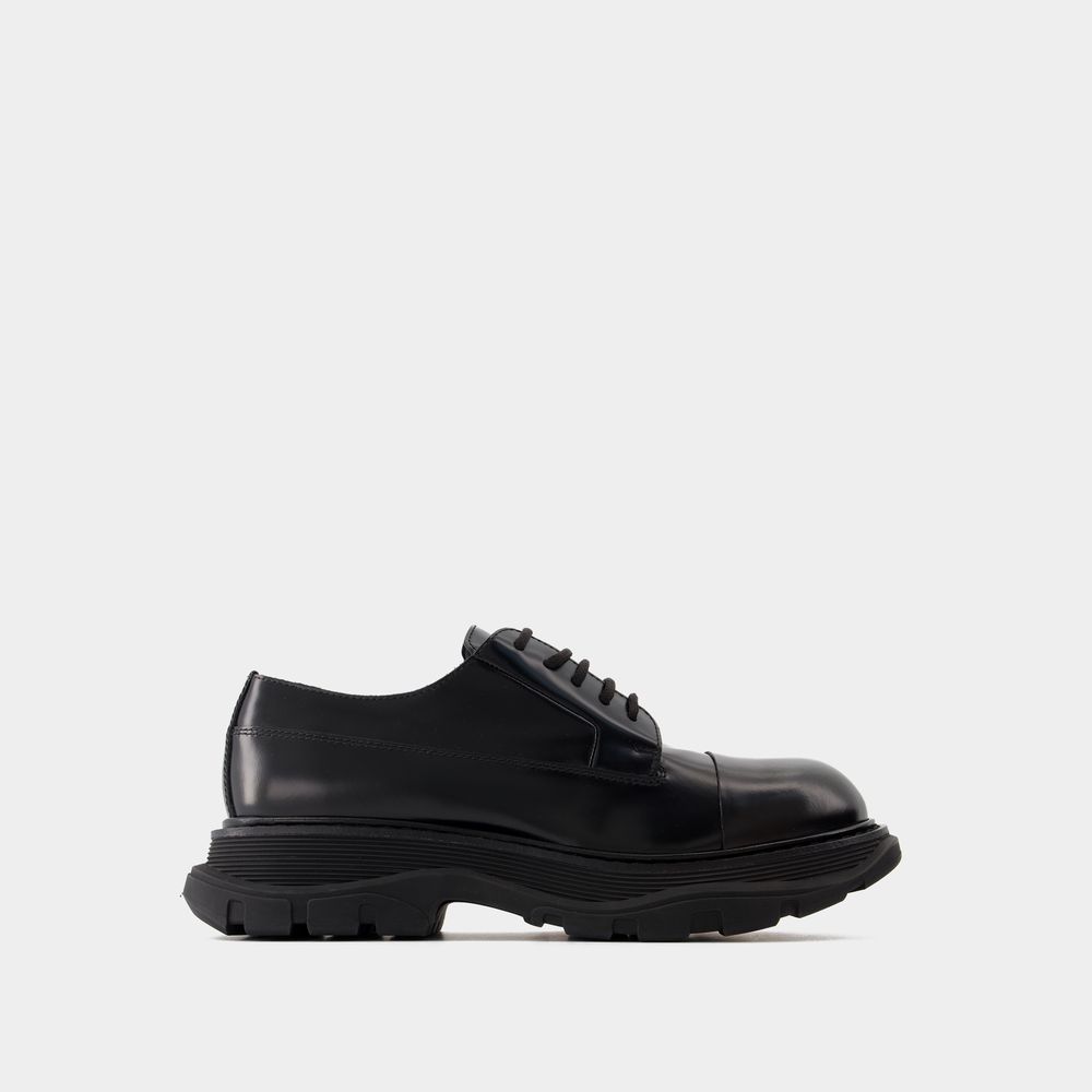 Shop Alexander Mcqueen Mocassins Treadslick -  - Cuir - Noir In Black