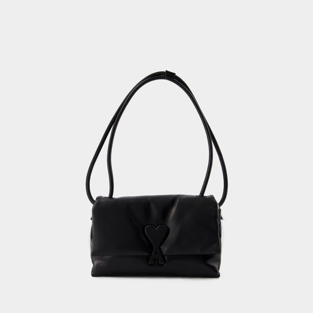 Ami Alexandre Mattiussi Voulez Vous Shoulder Bag - Ami Paris - Leather - Black