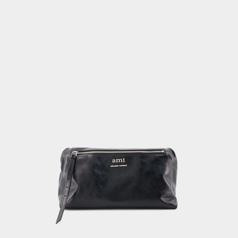 Ami Alexandre Mattiussi Grocery Bag Einkaufstasche - Ami Paris - Leder - Schwarz In Black