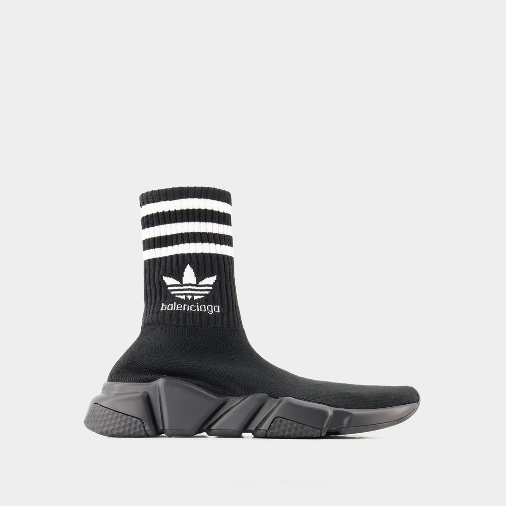 Shop Balenciaga Speed Lt Adidas Sneakers -  - Black/logo White