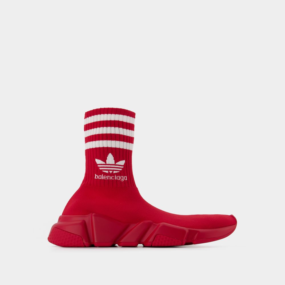 Shop Balenciaga Speed Lt Adidas Sneakers -  - Red/logo White