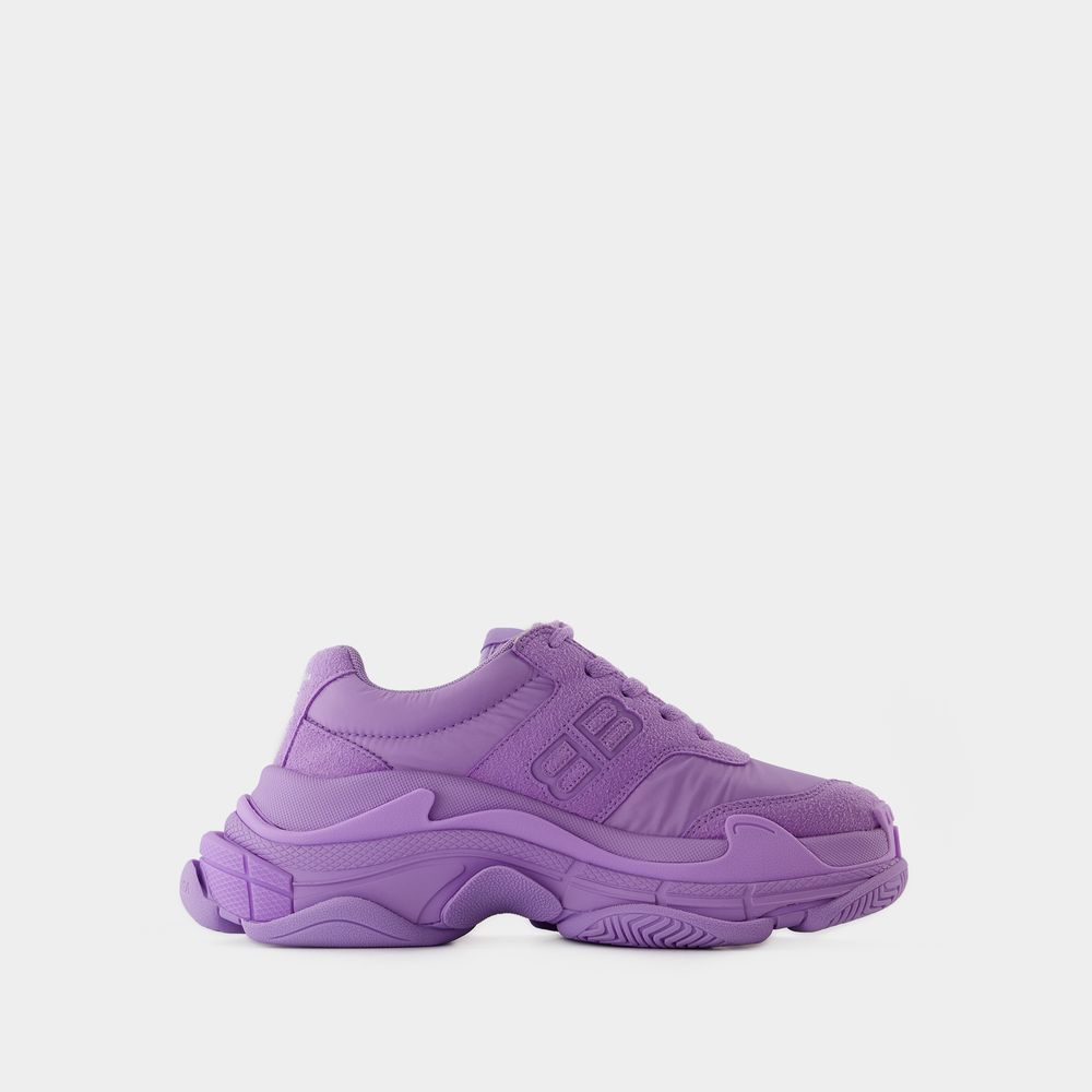 Shop Balenciaga Triple S Sneakers -  - Nylon - Lilac In Purple
