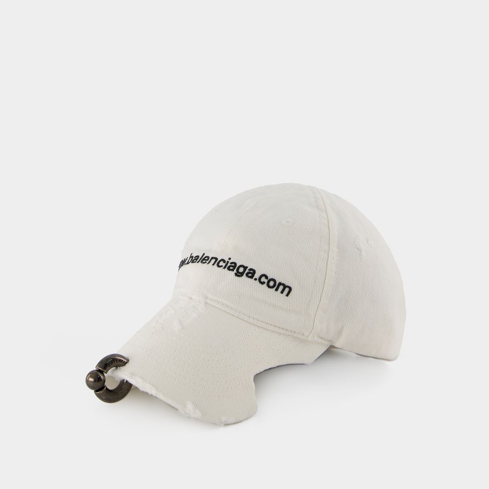 Balenciaga Piercing-kappe -  - Baumwolle - Weiss In White