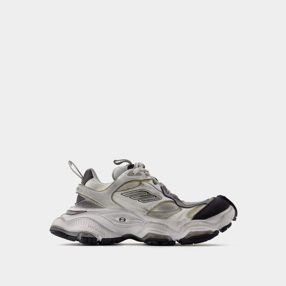 Shop Balenciaga Cargo Sneakers -  - Synthetic - White/grey